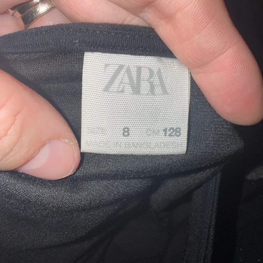 Zara Sparkly Black Kids Velvet One Piece Bodysuit Sz 8